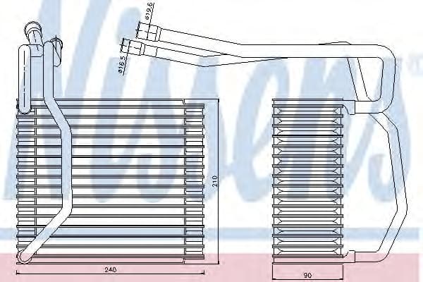 Evaporator, air conditioning 92194