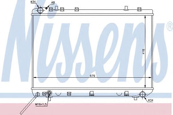 Radiator, engine cooling 61668