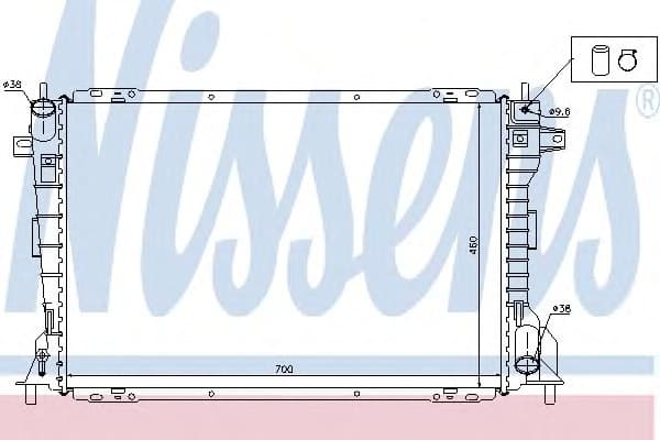Radiator, engine cooling 62033