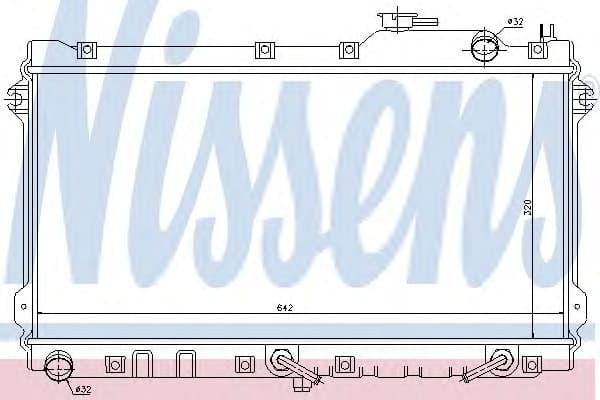 Radiator, engine cooling 62447