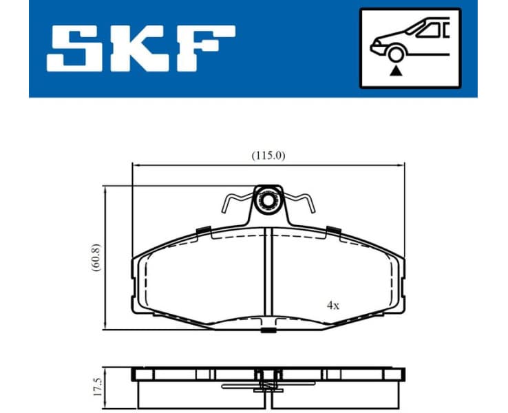Brake Pad Set, disc brake VKBP80745 - image 2