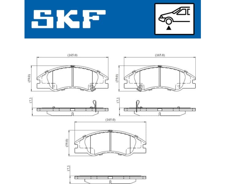 Brake Pad Set, disc brake VKBP81090A - image 2