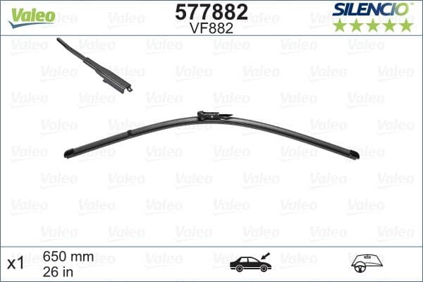 Wiper Blade SILENCIO FLAT BLADE SINGLE 577882 - image 4