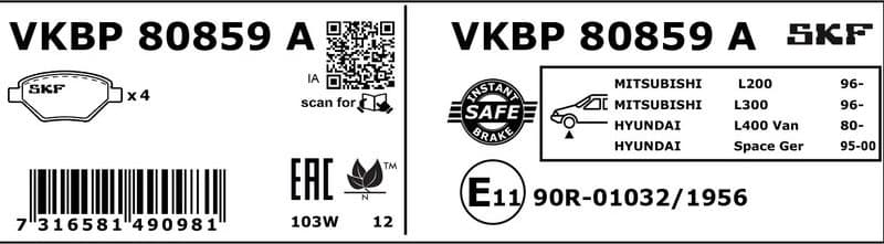 Brake Pad Set, disc brake VKBP80859A - image 3