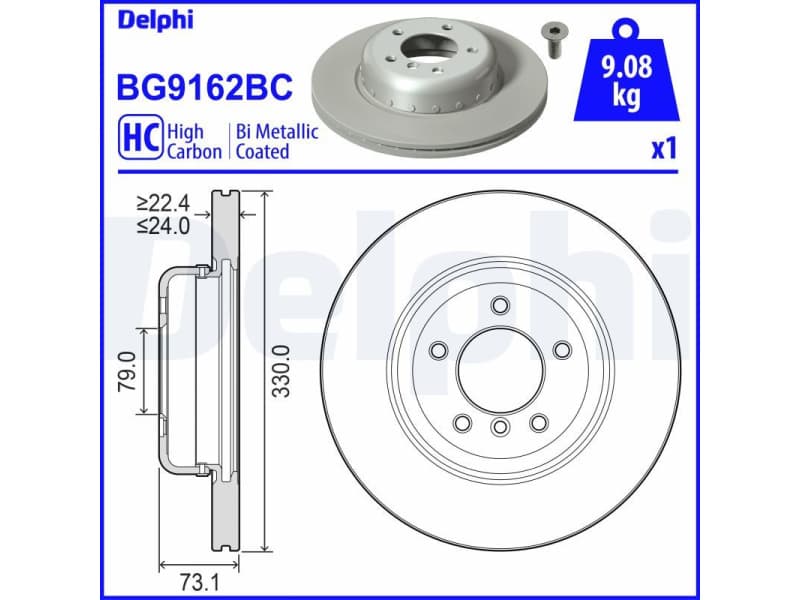 Brake Disc BG9162BC