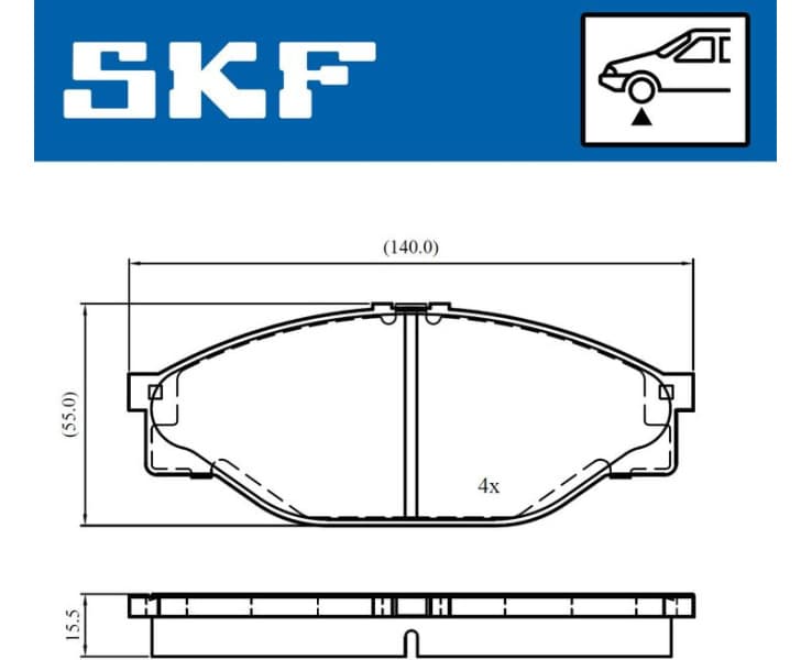 Brake Pad Set, disc brake VKBP80716 - image 2