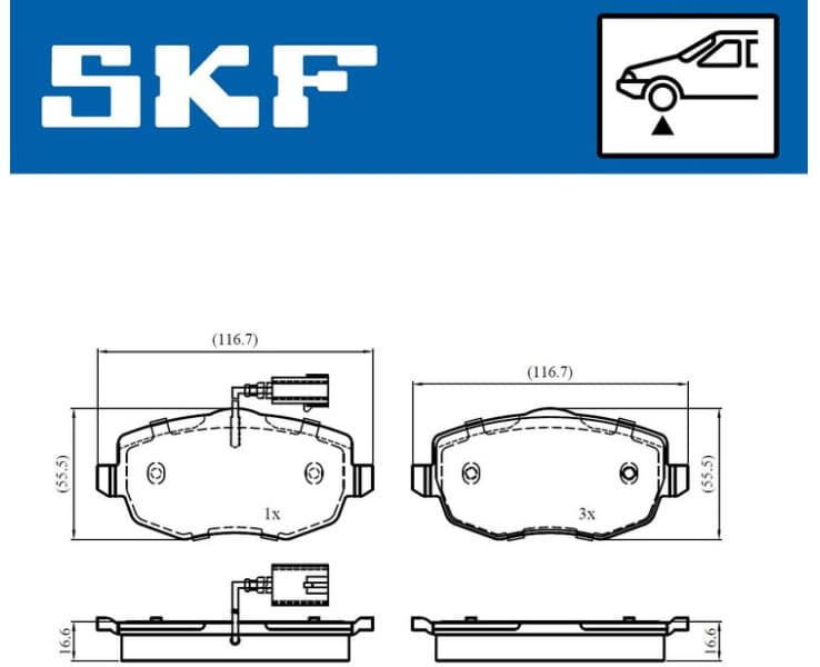 Brake Pad Set, disc brake VKBP80756E - image 2