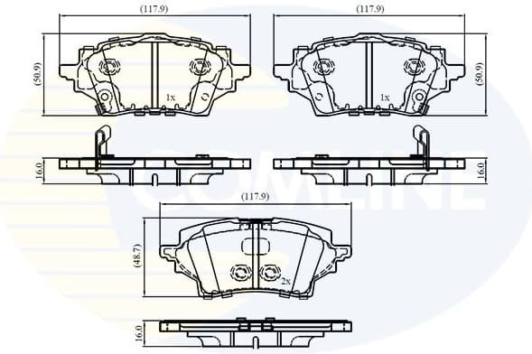 Brake pads rear CBP33299