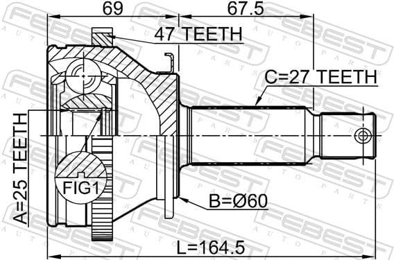 Joint Kit, drive shaft 2210-NS27A47 - image 2