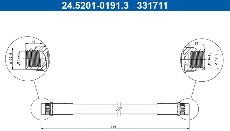 Brake Hose 24.5201-0191.3