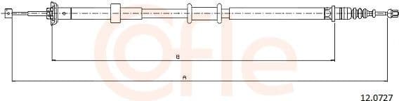 Cable Pull, parking brake 92.12.0727