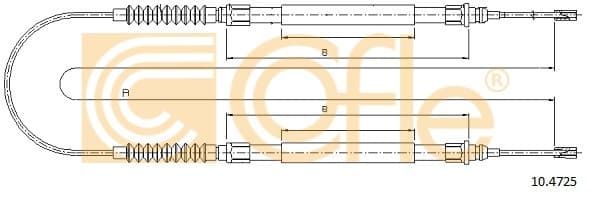 Cable Pull, parking brake 10.4725