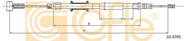 Cable Pull, parking brake 10.4745