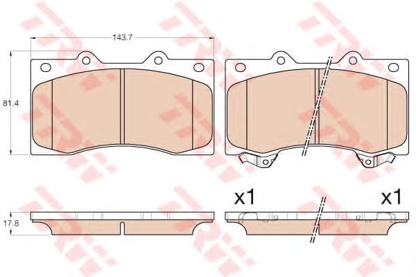 Brake Pad Set, disc brake GDB3560
