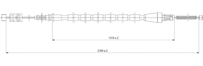 Cable handbrake 33.0244.1