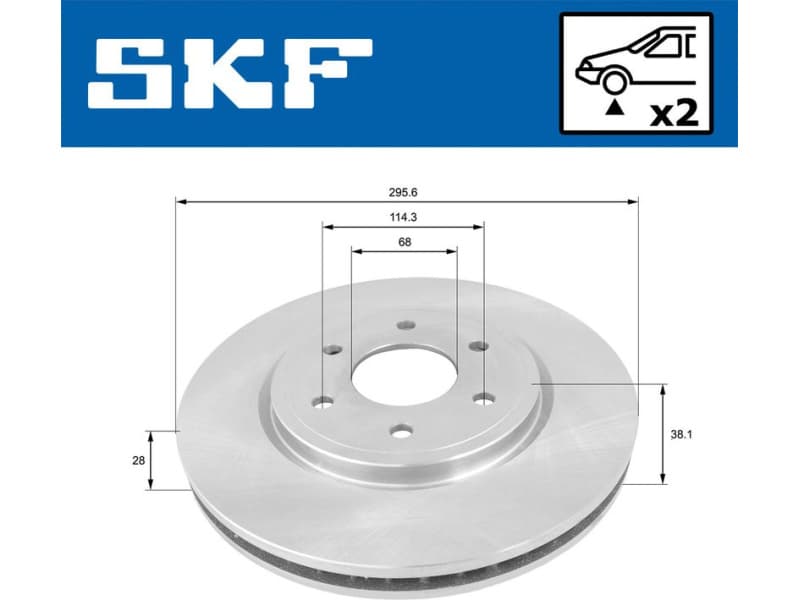 Brake Disc VKBD80280V2 - image 2