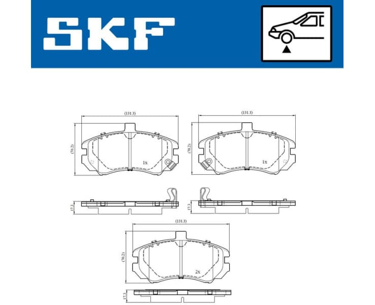 Brake Pad Set, disc brake VKBP81080A - image 2