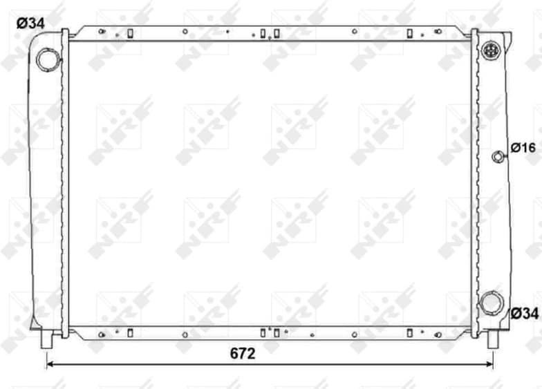 Radiator, engine cooling 53995