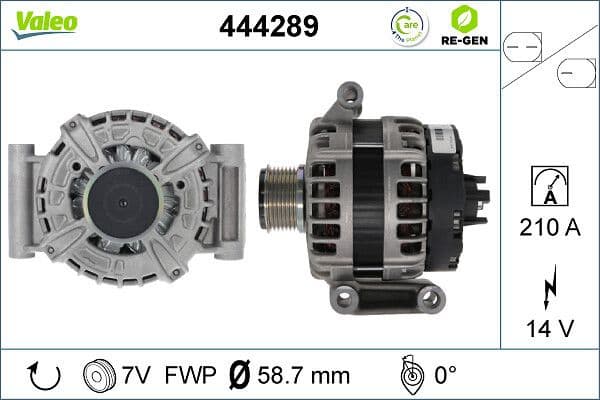 Alternator VALEO RE-GEN REMANUFACTURED 444289 - image 2