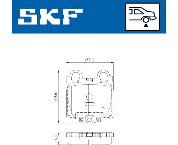 Brake Pad Set, disc brake VKBP91131A - image 2
