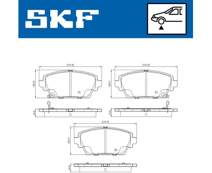 Brake Pad Set, disc brake VKBP80895A - image 2