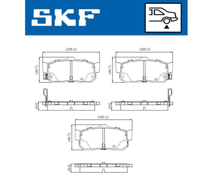 Brake Pad Set, disc brake VKBP91145A - image 2