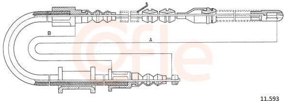 Cable Pull, parking brake 92.11.593