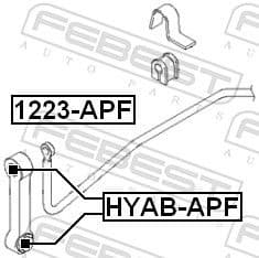 Link/Coupling Rod, stabiliser bar 1223-APF - image 2