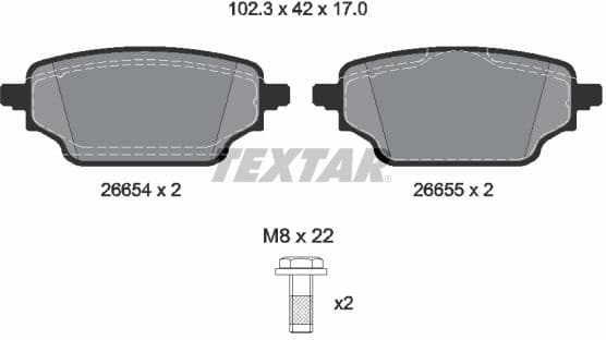 Brake Pad Set, disc brake Q+ 2665401