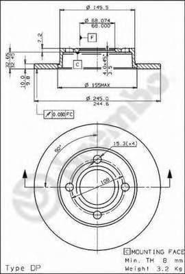 Brake Disc PRIME LINE 08.5213.10