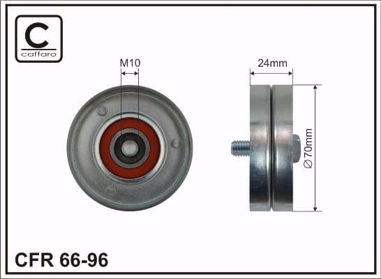 Deflection/Guide Pulley, V-ribbed belt 66-96