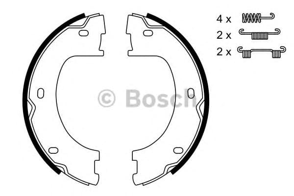 Brake Shoe Set, parking brake 0986487751