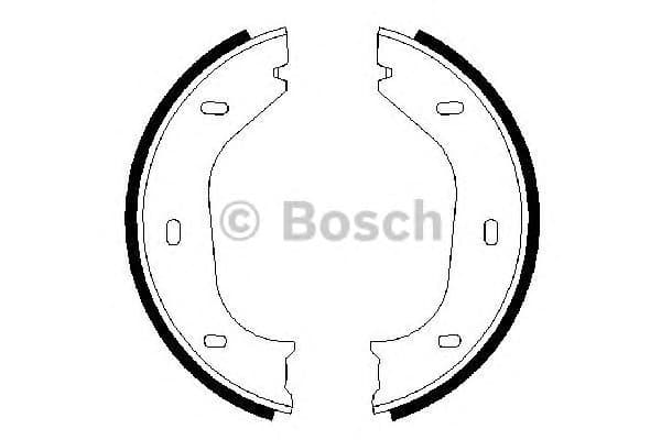 Brake Shoe Set, parking brake 0986487202