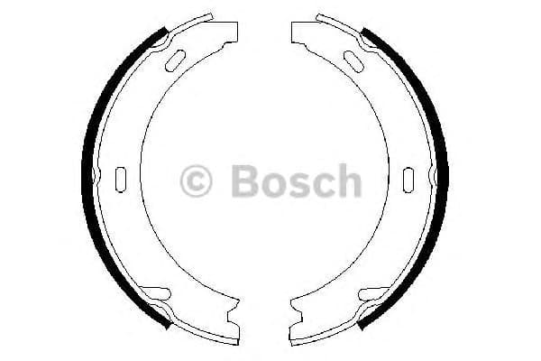 Brake Shoe Set, parking brake 0986487344