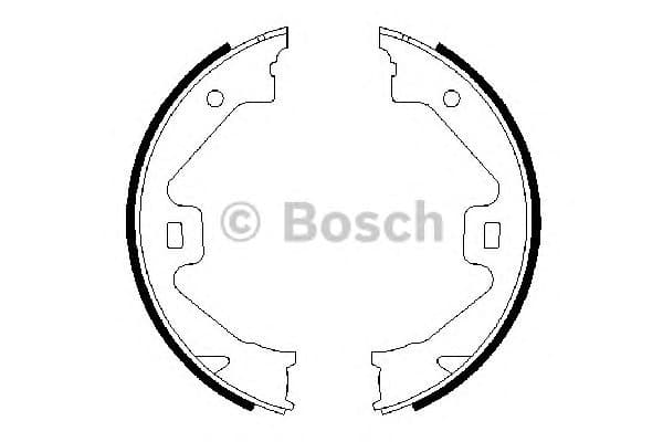 Brake Shoe Set, parking brake 0986487650