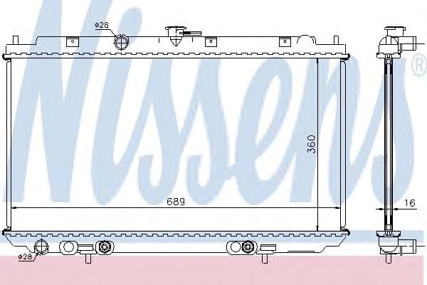 Radiator, engine cooling 67345A