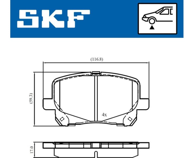 Brake Pad Set, disc brake VKBP81025 - image 2