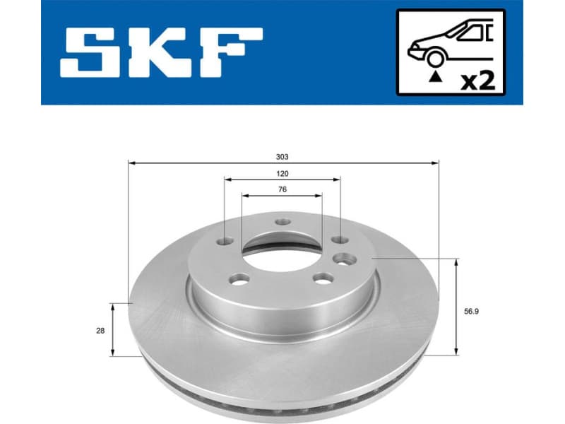 Brake Disc VKBD80253V2 - image 2