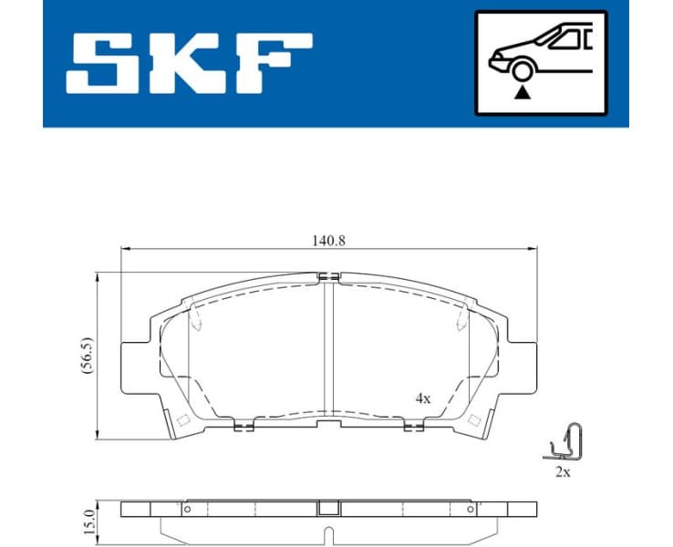 Brake Pad Set, disc brake VKBP80891A