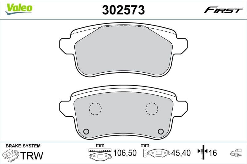 Brake Pad Set, disc brake ESSENTIAL 302573