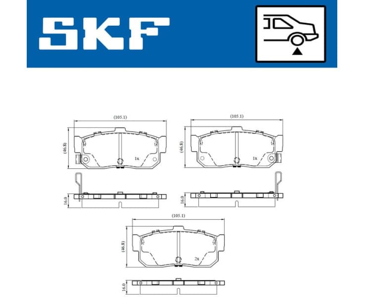Brake Pad Set, disc brake VKBP91144A - image 2
