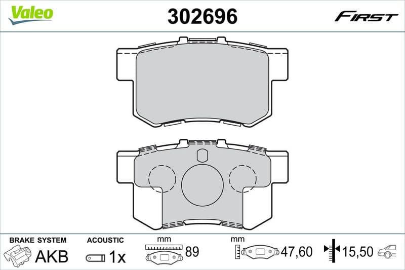 Brake Pad Set, disc brake ESSENTIAL 302696