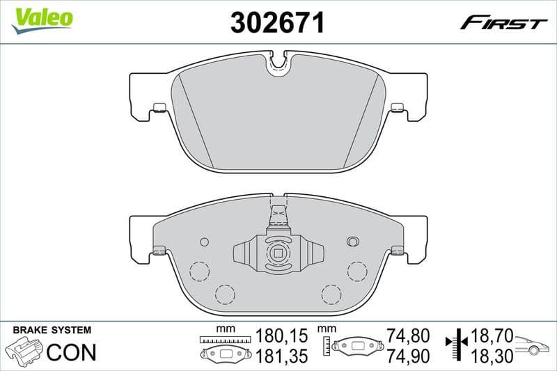 Brake Pad Set, disc brake ESSENTIAL 302671