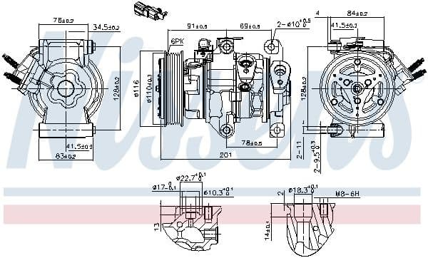 Compressor, air conditioning ** FIRST FIT ** 891007