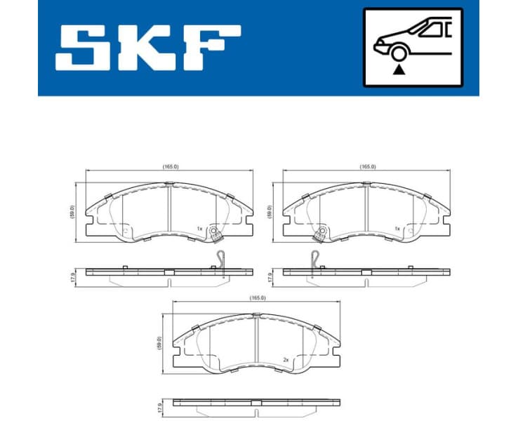 Brake Pad Set, disc brake VKBP81089A