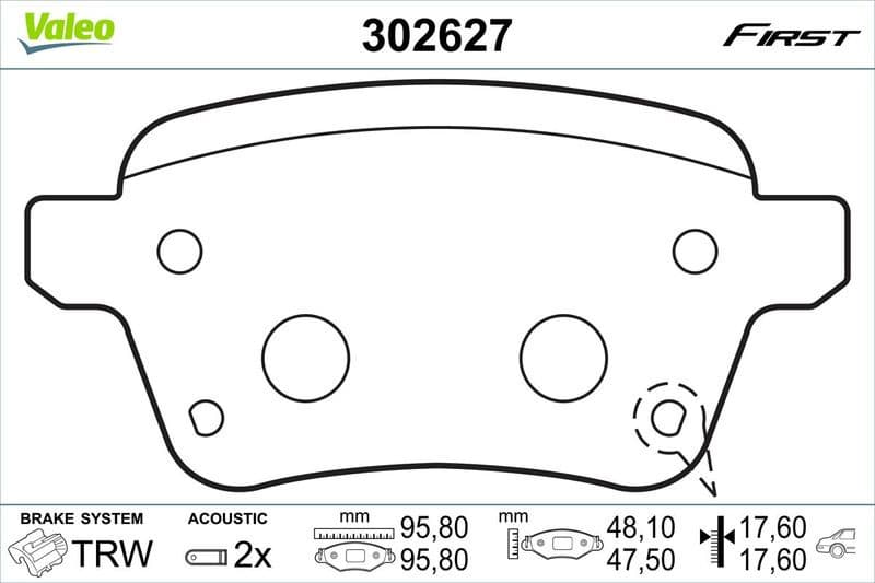 Brake Pad Set, disc brake ESSENTIAL 302627
