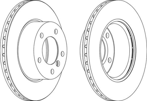 Brake discs kit front (2pcs), Top Quality DDF1228C