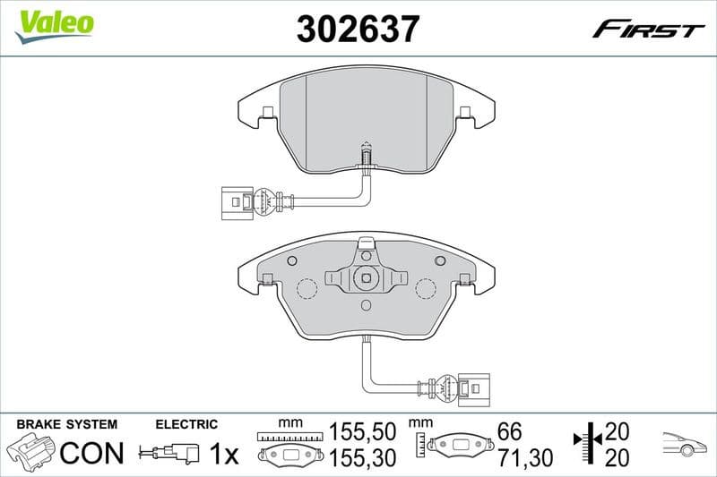 Brake Pad Set, disc brake ESSENTIAL 302637
