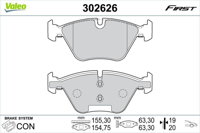 Brake Pad Set, disc brake ESSENTIAL 302626