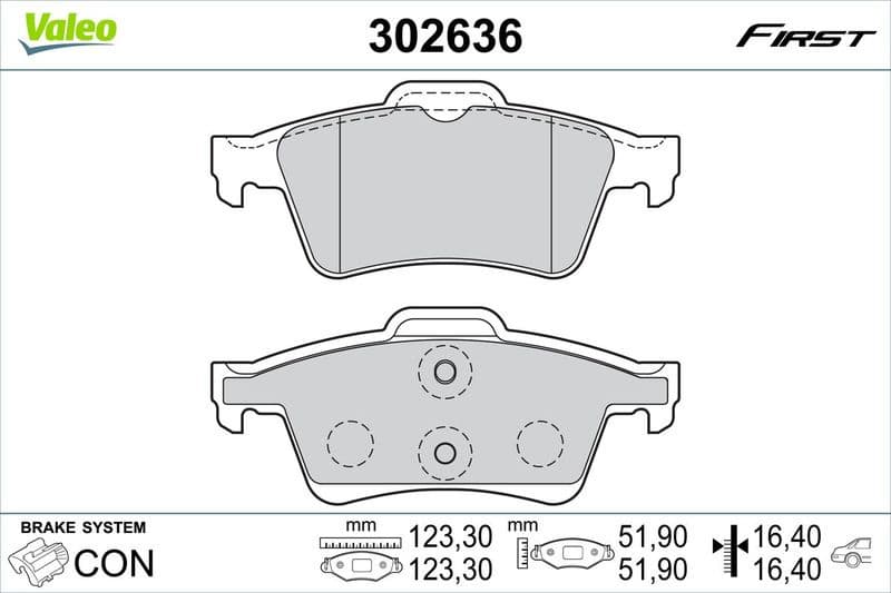 Brake Pad Set, disc brake ESSENTIAL 302636
